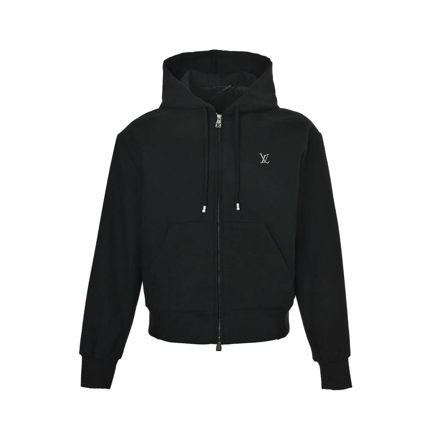 Louis Vuitton/Louis Vuitton 25Fw metal logo suit zipper hooded jacket
